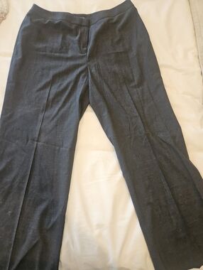 La Fayette 148 Menswear Pants In Size 16 For Women  Smoke Gray - 96% Virgin Wool